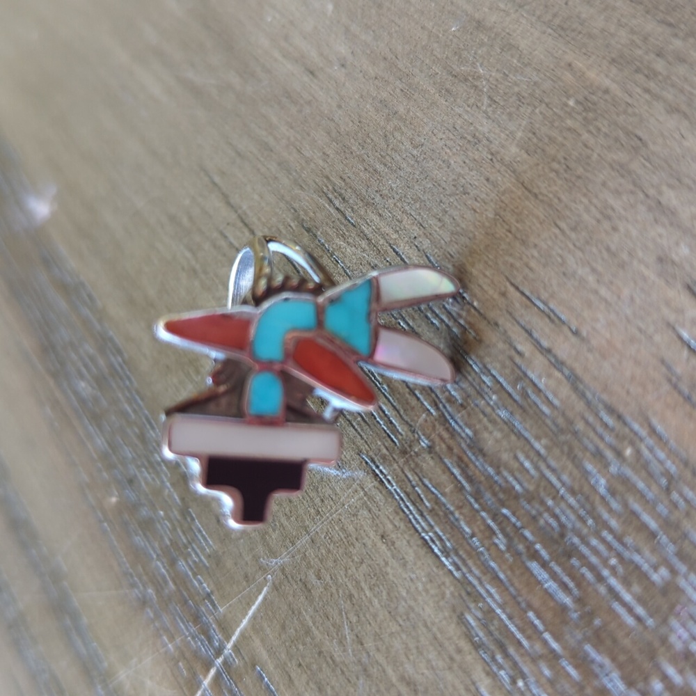 Vintage Native American Zuni Medicine Man Kachina Ring - Picture 10 of 12